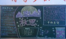 中秋节黑板报插图_200字