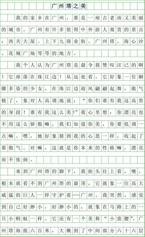 初级三次写下景：美国_800字