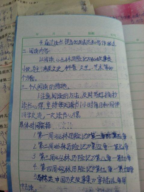 阅读计划_200字