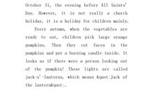 初中万圣节英语作文_300字