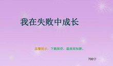 一次失败的体验_700字
