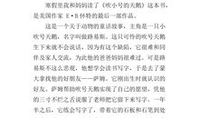 《吹小号的天鹅》读后感_900字