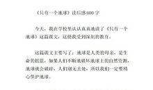 《只有一个地球》读后感_450字