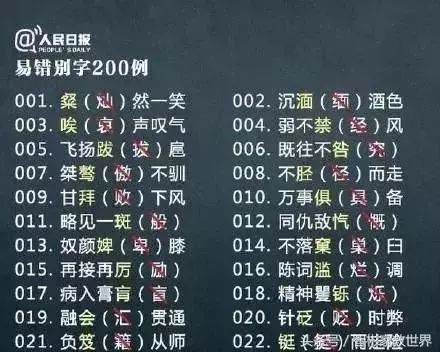 600个常见错别字（200-400）
