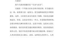 《交通安全伴我行》演讲稿_800字