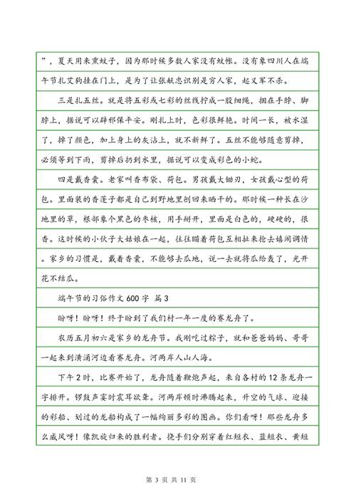 龙舟节_600字