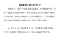 2020暑假计划12_750字