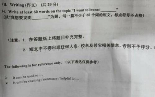 2015年福州中学考试标题评论：最佳标题近年来