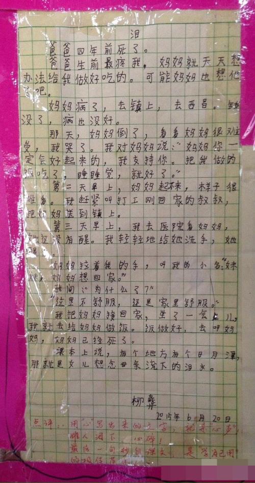 第四年写作组成：母亲_350字