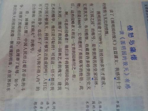 三年级阅读后：“破坏袁明源”_450字