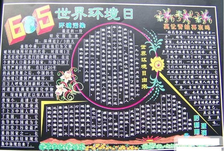 世界环境日黑板 - 世界环境日_20字