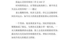 关于回忆的作文：拾起心中的珍珠_750字