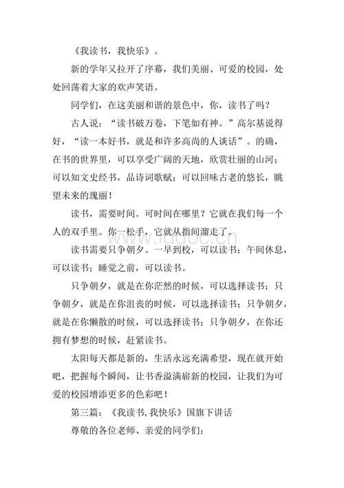 讲话下的国旗 - 我读了，我很高兴