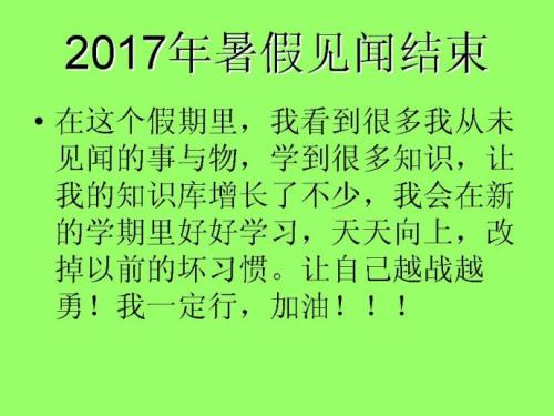 快乐的暑假_800字