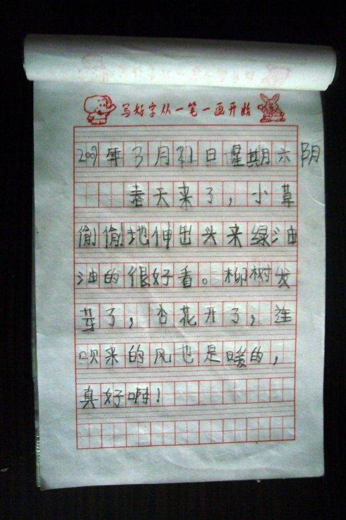 一年级日记：成都_350字