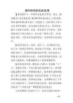 美丽段落：母亲段_650字