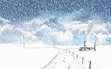 阴天在阳光下，有雨水加雪_450字