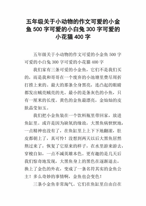 可爱的小白兔_300字