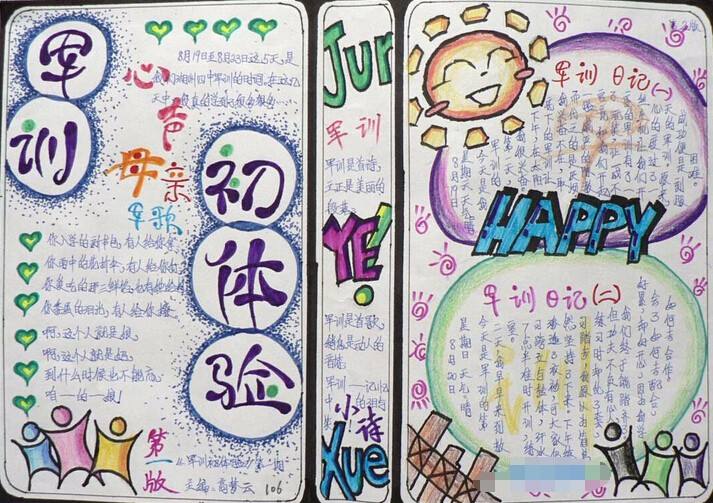 军事训练手写报纸：军事训练第一经历_40字
