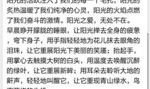 触摸一下阳光_400字