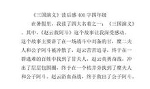 《三国演义》读后感_300字