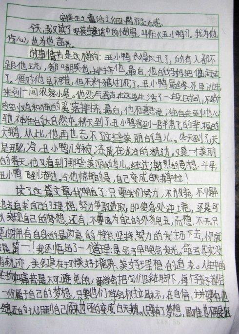 读书后安德森的童话故事（1）_1200字
