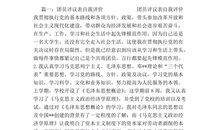 大学生团员的自我评价（二）