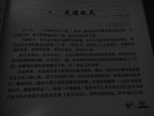 四年级叙事成分：秋天的东西_500字