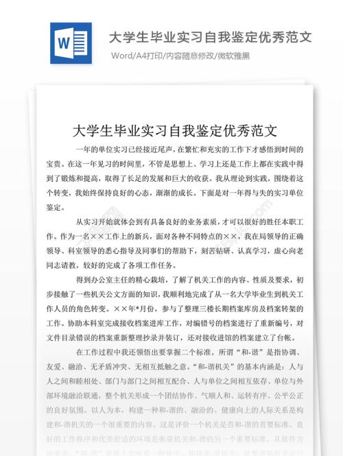 大学生实习评估