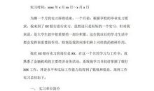 大学生实习报告范文