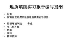编写实习报告—地质类