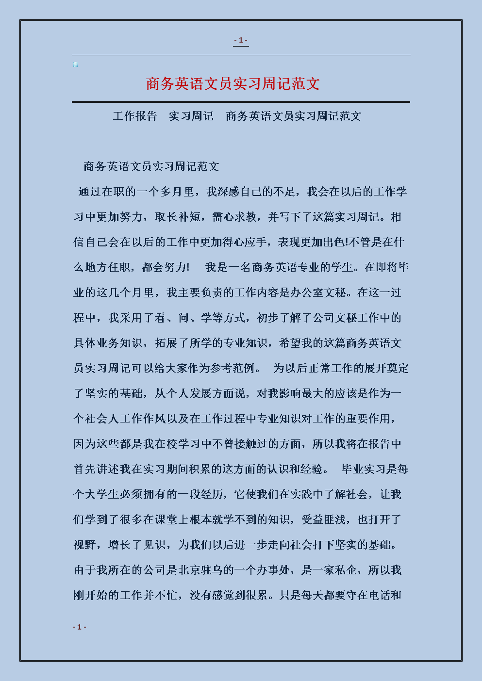 商业实习