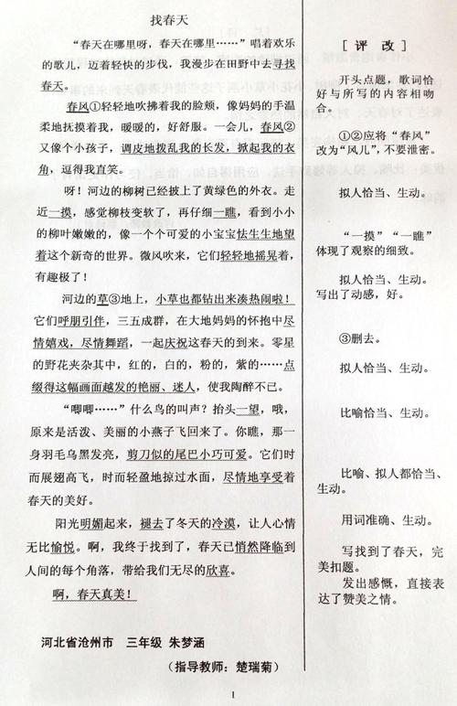 春天的组成：春天草_200字