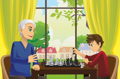 我和爷爷选择棋_250字