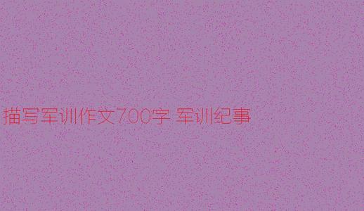 军事训练，_700字