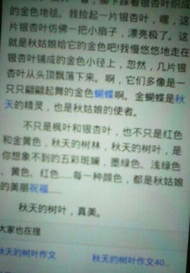 初级双人写知：秋天回来_400字