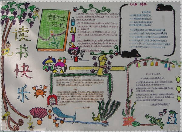 课程生活手写报纸 - 像阅读_20字