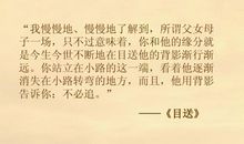 母亲优美段落：目送段落_1200字