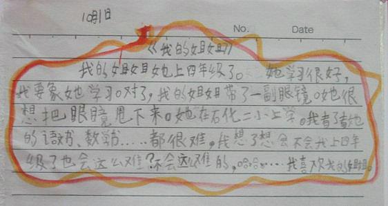 我妹妹_350字
