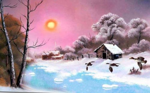 雪的构图：雪风景_550字