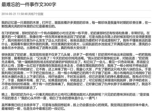 难忘的东西_1000字