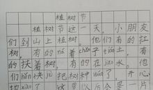 一年级作文看图写话：植树节这一天_150字