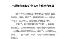 精彩的辩论会_800字