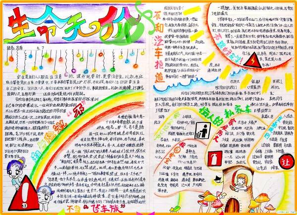 交通安全手写报纸（1）_20字