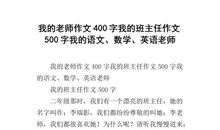 关于老师的作文：我们的班主任_400字