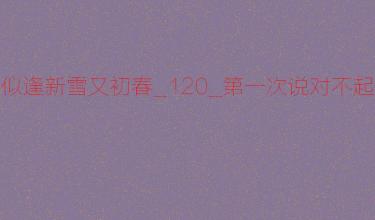 我第一次说抱歉_650字