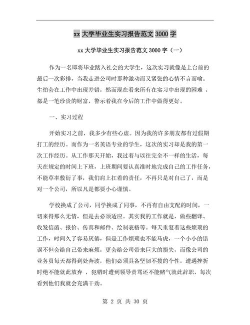 大学的个人实习毕业生Six_1200字