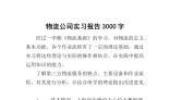 物流企业实习报告_3000字
