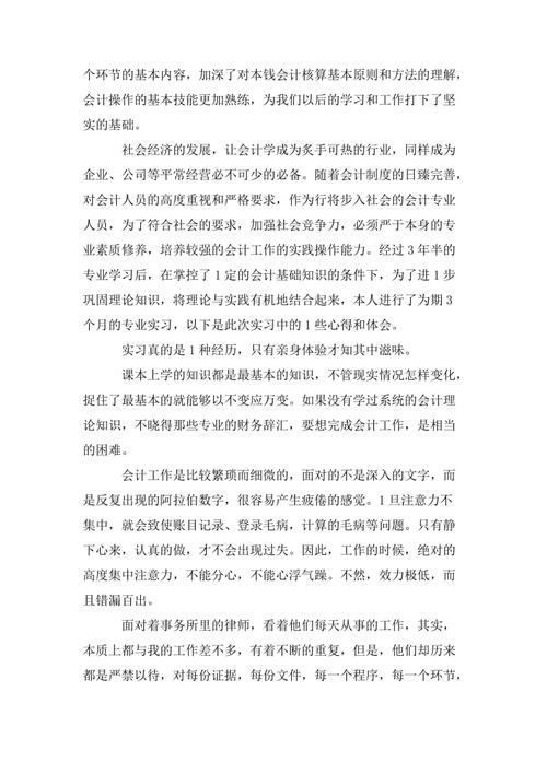 会计实习体验精华精华精华（1）
