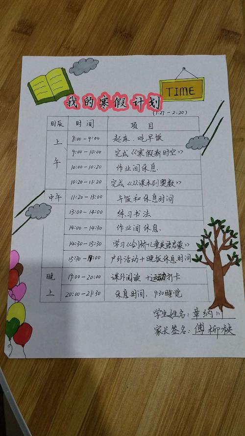 我的冬季度假计划_250字